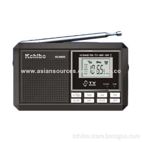 10-band Alarm Clock Radio with DC Jack and Earphone Jack AvailableNew